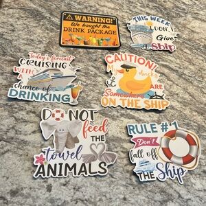 ☃️$5☃️ Cruise Themed Magnets Set of 6
